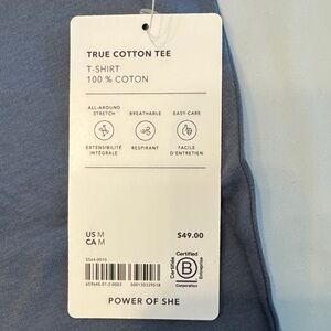 Athleta True Cotton Tee in Light Blue